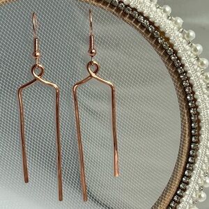 𝅺HAMMERED Copper Earrings